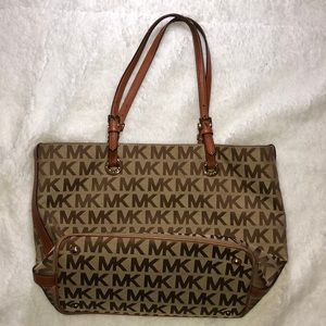 Micheal Kors Jet Set Monogram Tote Bag